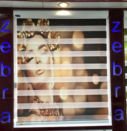 پرده زبرا تصویری آشپزخانه