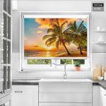 پرده شید مدل تصویری در پذیرایی