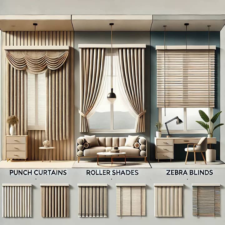 مزایا و معایب پرده های پانچی و شید و زبرا