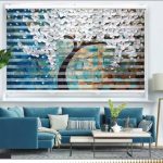 پرده زبرا مدل شید تصویری طرح درخت