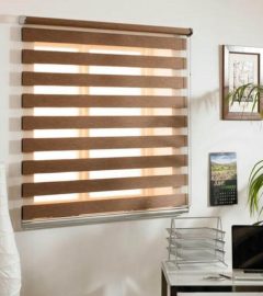 پرده زبرا چوبی کرکره‌ای